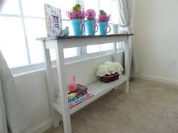 Diy narrow sofa table and how to wire an outlet for it. Narrow Console Table Ana White