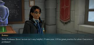 In the game, you play as a student at hogwarts university and uncover the mysteries related to your brother. I M Kind Of Bummed Rowan Doesn T Become A Professor She S Never Mentioned In The Books And I Couldn T Find Anything In The Wiki Hphogwartsmystery