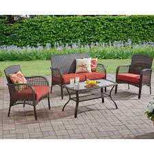 Garden 6 Piece Steel Conversation Set Outdoor Pillow Patio Table Chairs Loveseat 328 52end Patio Furniture Conversation Sets Patio Outdoor Conversation Sets
