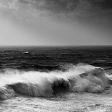 Aesthetic Black And White Ocean Waves The Mist Off A Wave Ocean Waves Photo Ocean