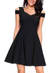 Glorystar Solid Cold Shoulder Dress Dresses For Women For 6 6 At Amazon Womens Dresses Dresses Classy Dress