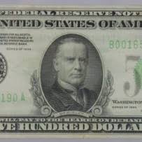 The federal reserve note is the only class of currency currently issued. Fr 2201 B 1934 500 Federal Reserve Note New York Ef Los Angeles Gold Silver
