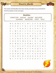 Printable worksheets make learning fun and interesting. Electric Word Search View Science Worksheet 4th Grade Sod