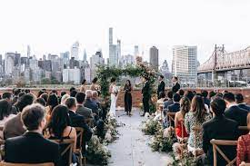 Ceremony Flower Arch At The Bordone Lic By Dear Bayard Nyc Wedding Venues City Wedding Photos City Wedding Venues
