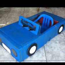 Pin By Amber Blake On Things I Ve Made Cardboard Car Diy Movie Night Cardboard Box Car