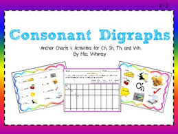 consonant digraphs anchor charts activities for sh wh ch th