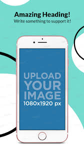 Placeit Iphone 7 Mockup Featuring A Customizable Surface Iphone Mockup Positivity Generation