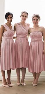 Convertible Blush Pink Cheap Popular Bridesmaid Dresses Pd0848 Convertible Blush Pink Cheap Popular Bridesmaid Dresses Pd0848 With Images Popular Bridesmaid Dresses Tea Length Bridesmaid Dresses Short Bridesmaid Dresses
