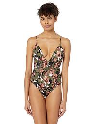 Amazon Com Rvca Womens Roni Onepiece Swimsuit Clothing