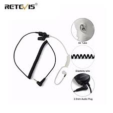 us 5 16 15 off retevis 3 5mm audio plug with acoustic tube earpiece listen receiver only headset for motorola walkie talkie speaker mic c9049a in