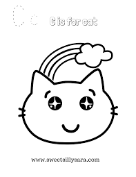 Here you can print cat coloring pages for free! Crafting Reality With Sara C Is For Cat Coloring Page