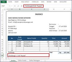 Contoh Invoice Penagihan Jasa Produk Excel Dan Cara Buat Keuangan Tanggal Surabaya