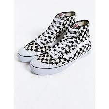 Black And White Checkered Vans Men Vans Black Ball Hi Sf Checkered Sneaker Sneakers Men Leather Shoes Men Vans