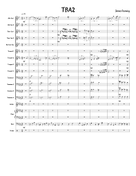 No Name Yet Big Band Chart Sheet Music For Piano Alto