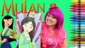 You can print or color them online at getdrawings.com for absolutely free. Coloring Mulan Disney Princess Giant Coloring Book Page Crayola Crayons Kimmi The Clown Youtube