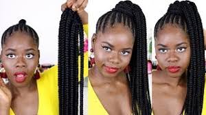 Try a unique hairstyle combining crochet braids and ponytail. Easy Crochet Ponytail Braid Short Natural Hair Youtube