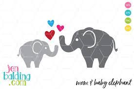 Free Mom Baby Elephant Svg Crafter File