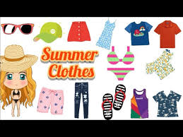 Summer clothes and accessories vocabulary. Summer Clothes Name Youtube