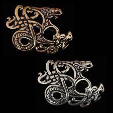 Øürøbørøs jörmungand unisex organic ring, øld nørse viking gød icelandic,asatru,nordic,scandinavian,odinism,paganism,celtic,ringerike dragon Viking Ringerike Dragon Brooch