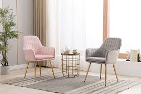 This collection includes silhouettes, sizes and colors for every style. Artechworks Velvet Modern Living Dining Room Arm Chair Club Leisure Guest Lounge Bedroom Upholstered Chair With Gold Metal Legs Camel Color Chairs Home Kitchen Fcteutonia05 De