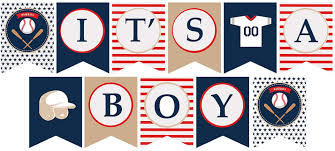 A creative and fun theme to use for your baby shower is a sports themed one. Toys Games Baseball Theme Baby Shower Party Decorations Supplies Baseball Its A Boy Banner Party Supplies