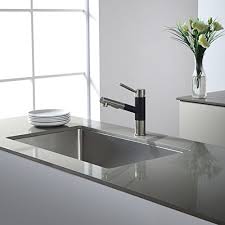 You can rinse dishes off even when the sink is full, and put in stacks of dishes and oversized cookware without worrying about. Kraus Khu100 32 Standart Pro 16 Gauge Undermount Single Bowl Stainless Steel Kitchen Sink 32 Inch In Dubai Uae Whizz Single Bowl