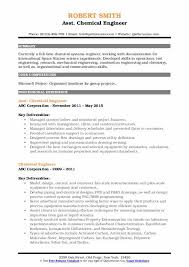 chemical engineer resume samples