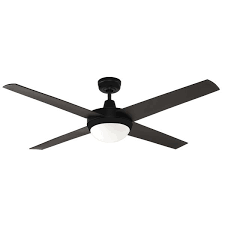 This sleek, modern fan has 9 matte black blades and 6 different speeds, providing optimal airflow and a contemporary vibe. Urban 2 Indoor Outdoor Ceiling Fan With Light Black 52 Warehouse