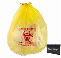 Infectious Biohazard Waste Bags Hazardous Trash Can Liners | Medical Grade  No Leak Bags | Great for Lab Containers, Swabs, Pads, Gloves | (Yellow, 50  ...