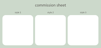 Of course, art commissions are a fantastic way to build your business. Commission Sheet Png Psd Commission Art Sheet Png
