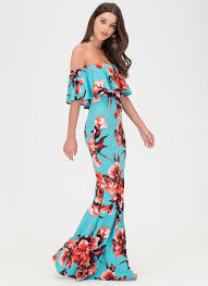 Fanciful Blooms Off Shoulder Maxi Dress Vacation Vacay Hawaii Maui Miami Ootd Ootn Fancy Maxi Dress Hawaii Dress Dresses