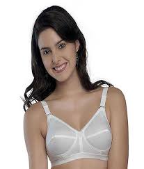 Trylo Sarita White Cotton Non Wired Bra Pack Of 3