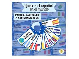 Al llamarlo español no hay duda que nos referimos al idioma predominante en españa y america latina, al llamarlo castellano es posible. Paises Hispanohablantes Capitales Y Nacionalidades Llavero Spanish Speaking Countries Flashcards Teaching Resources