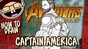 How To Draw Captain America Avengers Infinity War Narrated Easy Step By Step Tutorial Youtube Captain America Captain America Coloring Pages Captain