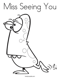 Thank you coloring page for grown ups this is a printable pdf. Miss Seeing You Coloring Page Twisty Noodle
