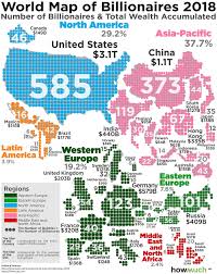 World map of billionaires 2018. Billionaires accumulated more wealth in… |  by Vivid Maps | Medium
