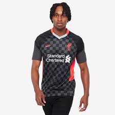Replica · type of brand logo: Nike Liverpool 20 21 Third Stadium Jersey Anthracite Black Laser Crimson Mens Replica Tops