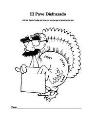 Algunos de ellos disfrazados de arriba a abajo como pavos, se. Spanish Turkey In Disguise Thanksgiving Activity El Pavo Disfrazado
