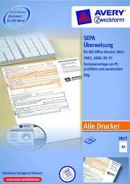 Sepa überweisung vorlage word toll sepa lastschriftmandat from sepa lastschriftmandat vorlage , source:robertkilroysilk.com. Avery Zweckform 2817 2817 Sepa Uberweisung A4 Inkl Software Cd 100 Blatt Ebay