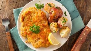 Essen Trinken Schnitzel Mit Bratkartoffeln Und Rahmchampignons Rezept Schnitzel Zubereiten Rezepte Essen