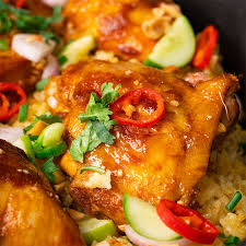 One Pan Satay Chicken Rice Marion S Kitchen Recipe Chicken Satay Satay Asian Vegetables