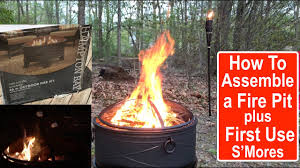 Hampton bay tipton 34 in. How To Assemble A Fire Pit Video Fire Pit S First Use S Mores Is A Must Hampton Bay 26 Fire Pit Youtube