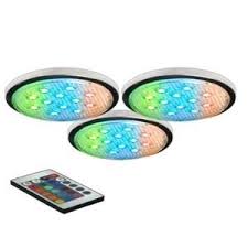 Bazz Led Rgb Under Cabinet Puck Lights 3 Pack Led103rb The Home Depot Puck Lights Led Puck Lights Lights
