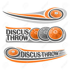 The discus throw is a track and field event that can be traced back to ancient greece. Vector Logo For Athletics Discus Throw Consisting Of Disc Flying Royalty Free Cliparts Vectors And Stock Illustration Image 61200378