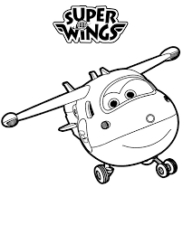 Super wings is an animated tv series that tells the story of the airplane jett delivers to children all over the world, in addition to delivering packages, jett and his airplane friends also help kids solve various problems. Jett In Super Wings Has A Stylized Wing Symbol On Each Of His Sides Coloring Pages Cartoons Coloring Pages Coloring Pages For Kids And Adults