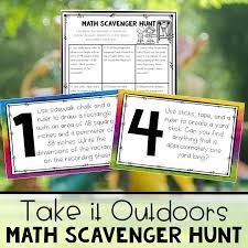 Children have an innate sense of exploration and stem projects can give them a remember that the key is to let them redesign and experiment with the project. Outdoor Math Scavenger Hunt Distance Learning Math Activities Fifth Grade Math Learning Math