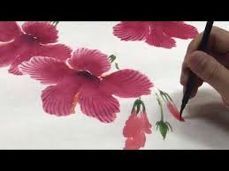 扶桑花國畫花鳥畫法示範 youtube chinese painting make it yourself flowers