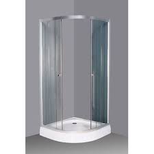 Royal Home Showers 34 5 W X 76 H Framed Round Sliding Shower Enclosure With Base Included Shower Enclosure Corner Shower Kits Corner Shower Enclosures