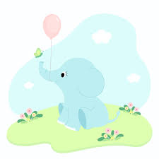 Download, print or send online for free. Cartoon Baby Elephant With Balloon 1928476 Vector Art At Vecteezy