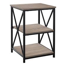 Includes 1 year limited warranty. Monarch Specialties Accent Table Dark Taupe Finish And Black Metal 26 In H Rona